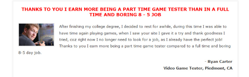 gaming jobs online testimonials