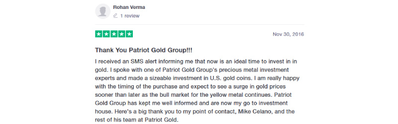 patriot gold group review