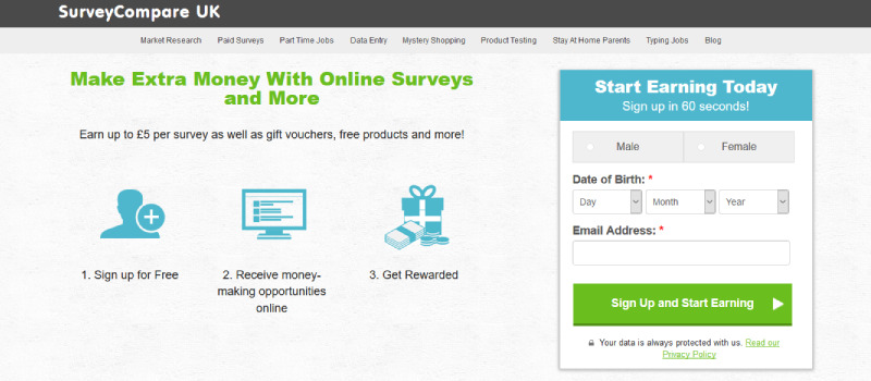 survey compare homepage