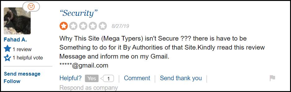 megatypers review no secured