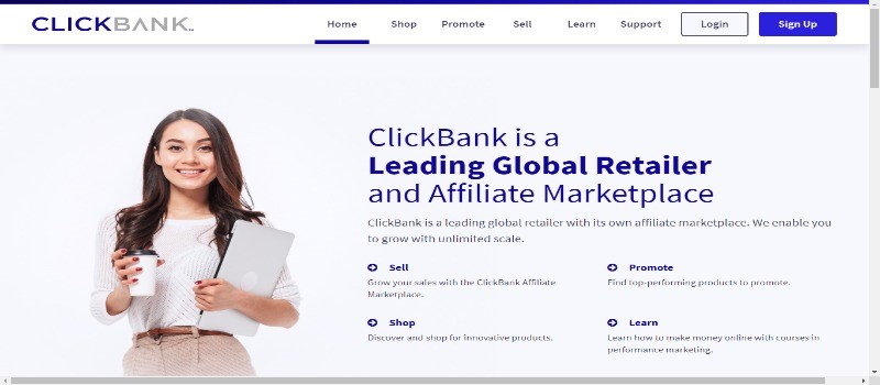 Clickbank University homepage