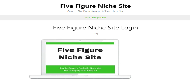Five Figure Niche Site Homepage