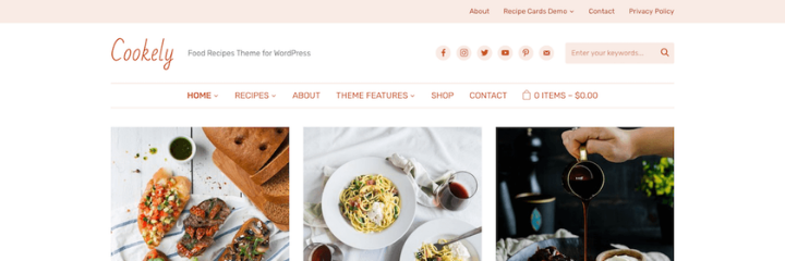 Cookely Food Blog WordPress Theme