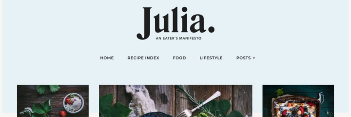 Julia Food Blog WordPress Theme