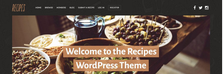 Recipes Food Blog WordPress Theme
