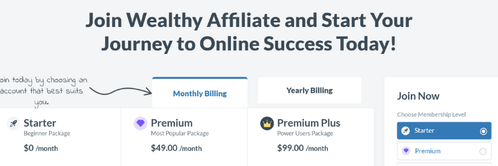 Wealthy Affiliate Pricing