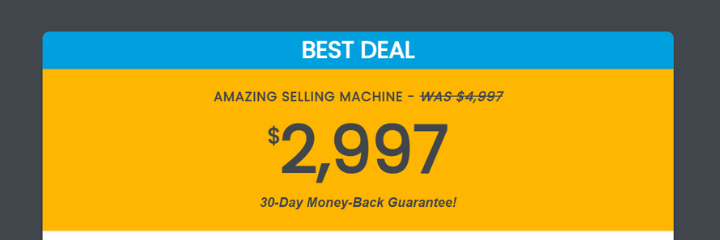 Amazing Selling Machine Pricing