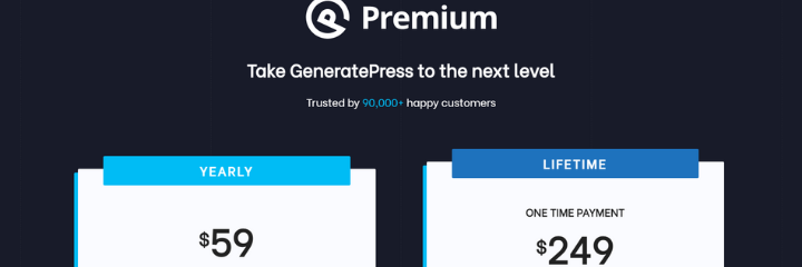 GeneratePress Pricing