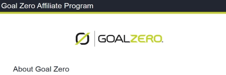 Goal Zero Solar Energy Affiliate Program